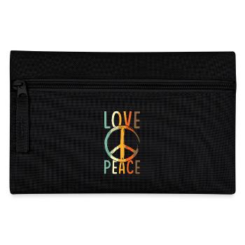 Love Peace Peace Sign - Pencil Case - black - Front