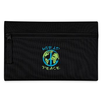 Paix Mondiale Terre Planète Signe de Paix - Trousse - noir - Devant