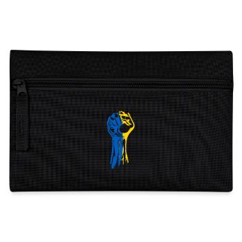 Ukraine Fist in Ukraine Colors - Pencil Case - black - Front