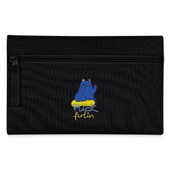 Puck Futin Katzen Ukraine Mittelfinger - Federtasche - Schwarz - Vorne
