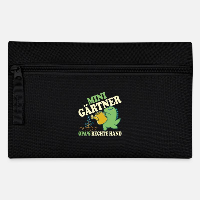 Opa kind Gärtner - Federtasche - Schwarz