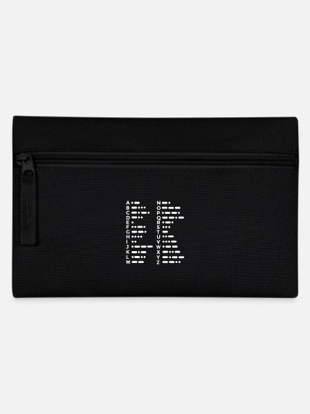 Morse Alphabet - Federtasche - Schwarz