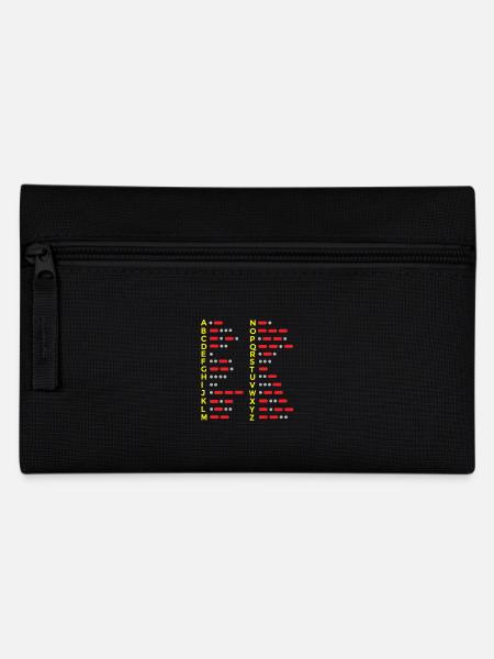 Morse Alphabet - Federtasche - Schwarz