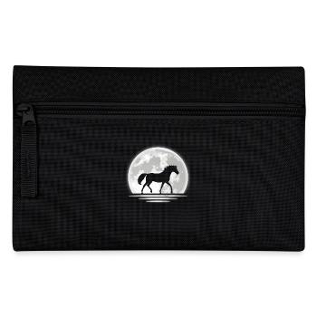 Pferd Reiten Reiter Geschenk - Federtasche - Schwarz - Vorne