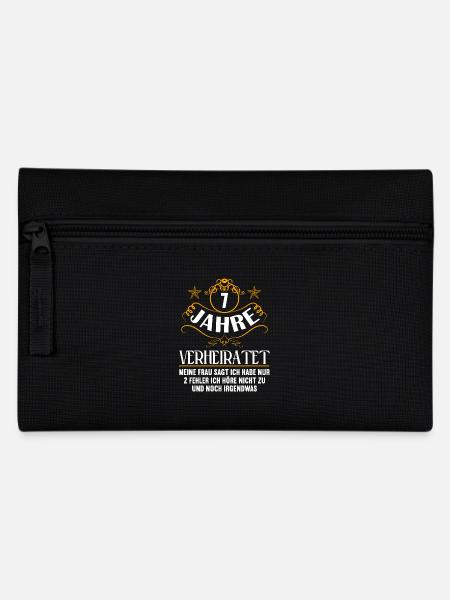 7 Jahre verheiratet nur 2 Fehler 7.Hochzeitstag - Federtasche - Schwarz