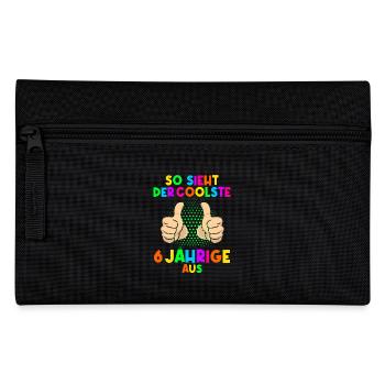 6. Geburtstag So sieht der coolste 6 Jährige aus - Federtasche - Schwarz - Vorne