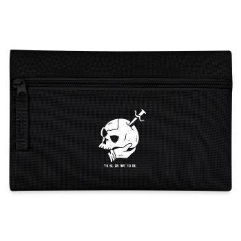 Crâne avec poignard et citation d’Hamlet - Trousse - noir - Devant