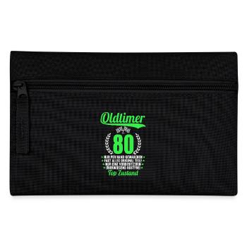 Oldtimer Top Zustand 80 Jahre 80.Geburtstag - Federtasche - Schwarz - Vorne