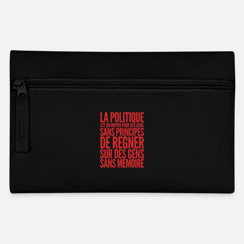 Citation Politique Voltaire - Humour noir - Trousse - noir