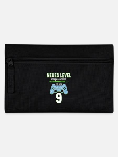 9 Jahre süßes Gaming Gamer Gamepad 9. Geburtstag - Federtasche - Schwarz