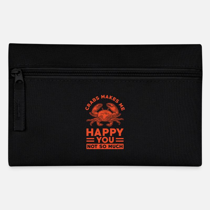 Krabben Spruch lustig - Federtasche - Schwarz