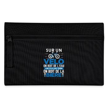 Vélo Humour Homme Cycliste Cadeau Retraite - Trousse - noir - Devant