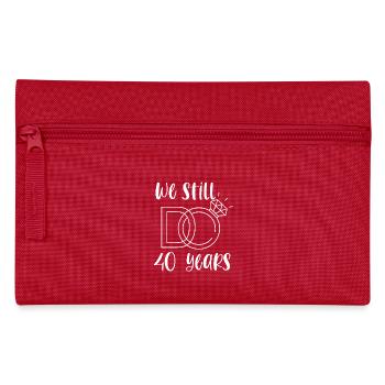40. Hochzeitstag Paare Rubin Hochzeit Jubiläum - Federtasche - Rot - Vorne