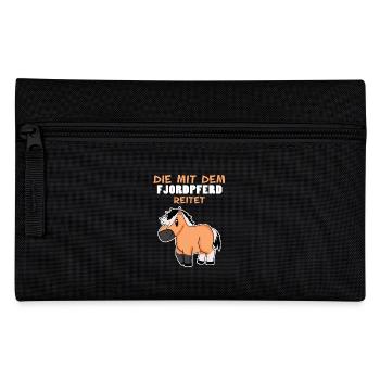 Norwegisches Fjordpferd Pferd Hauspferd - Federtasche - Schwarz - Vorne