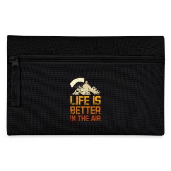 Life is better in the air Paragliding - Pencil Case - black - Front