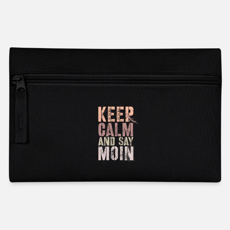 Keep Calm and say Moin - Federtasche - Schwarz