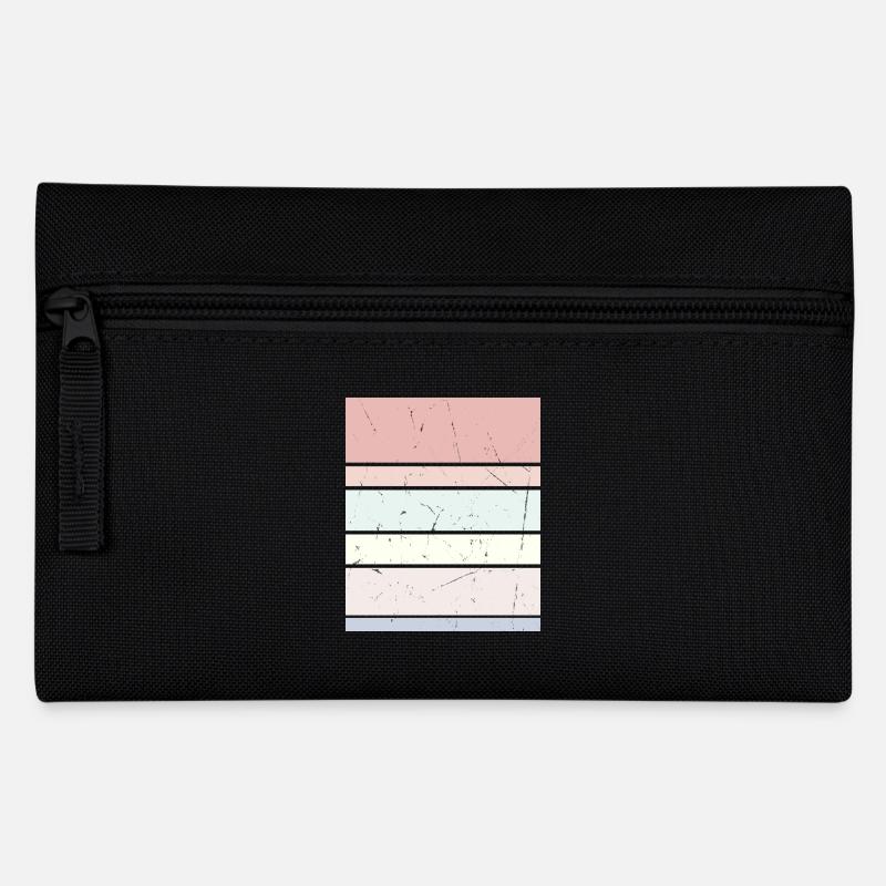 Hintergrund Pastell Rechteck - Federtasche - Schwarz