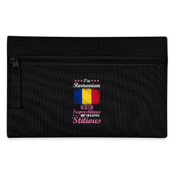 Romanian Gift funny saying Romania - Pencil Case - black - Front