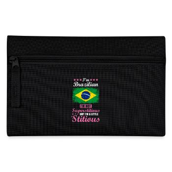 Brazilian Gift funny saying Brazil - Pencil Case - black - Front