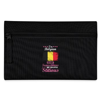Belgian gift funny saying Belgium - Pencil Case - black - Front