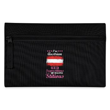 Austrian Mrs. Superstitious Stitious - Pencil Case - black - Front