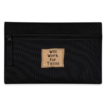 Will work for Tacos - Pencil Case - black - Front