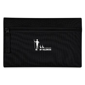 Me and my followers farmer goose geese - Pencil Case - black - Front