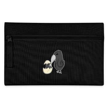 Crow with baby crow - Pencil Case - black - Front