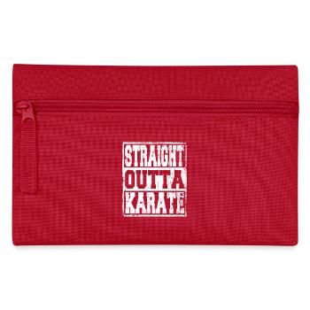 Karate Spruch lustig - Federtasche - Rot - Vorne