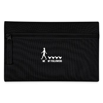 Me and my followers farmer chicken chickens - Pencil Case - black - Front