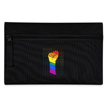 LGBT Regenbogen Faust | Pride Power - Federtasche - Schwarz - Vorne