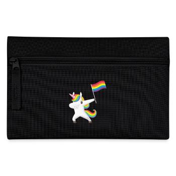 Dabbing Licorne | Fierté et divertissement - Trousse - noir - Devant