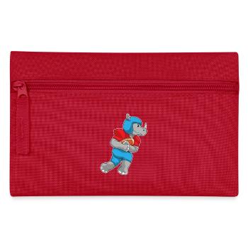 Rhino American Football Sport - Pencil Case - red - Front