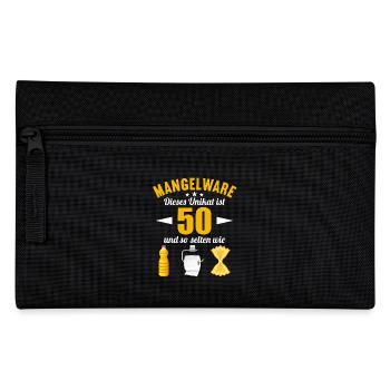 Mangelware Unikat selten 50 Jahre 50. Geburtstag - Federtasche - Schwarz - Vorne