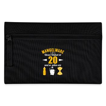 Mangelware Unikat selten 20 Jahre 20. Geburtstag - Federtasche - Schwarz - Vorne
