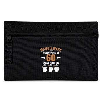 Mangelware Unikat selten 60 Jahre 60. Geburtstag - Federtasche - Schwarz - Vorne