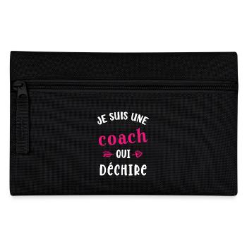 Une Coach qui déchire Femme Sportif Cadeau Humour - Trousse - noir - Devant