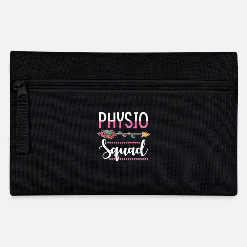 Physio Physiotherapeutin Gruppe - Federtasche - Schwarz