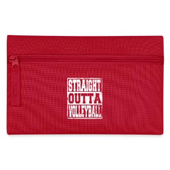 Volleyball Spruch lustig - Federtasche - Rot - Vorne