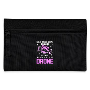 Let this girl show you how to fly a drone - Federtasche - Schwarz - Vorne