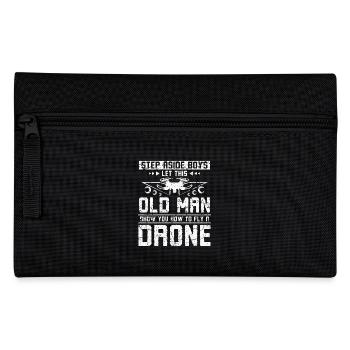 Let this old man fly a drone - Pencil Case - black - Front