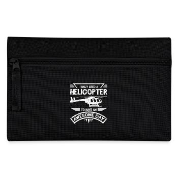 Je n’ai besoin que d’un hélicoptère pour passer une journée géniale - Trousse - noir - Devant