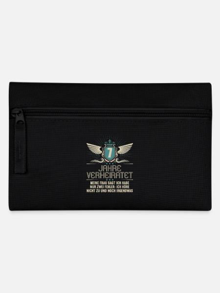 7 Jahre verheiratet nur 2 Fehler 7.Hochzeitstag - Federtasche - Schwarz