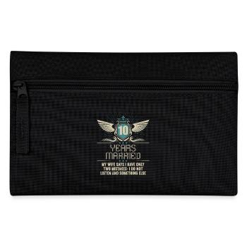 10 ans marié seulement 2 erreurs 10ème anniversaire de mariage - Trousse - noir - Devant