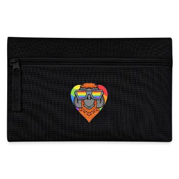 LGBT Animal Orangutan Rainbow - Pencil Case - black - Front