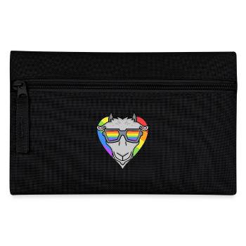 LGBT Tier Ziege Regenbogen - Federtasche - Schwarz - Vorne