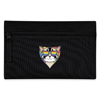 LGBT Cat American Shorthair Arc-en-ciel - Trousse - noir - Devant
