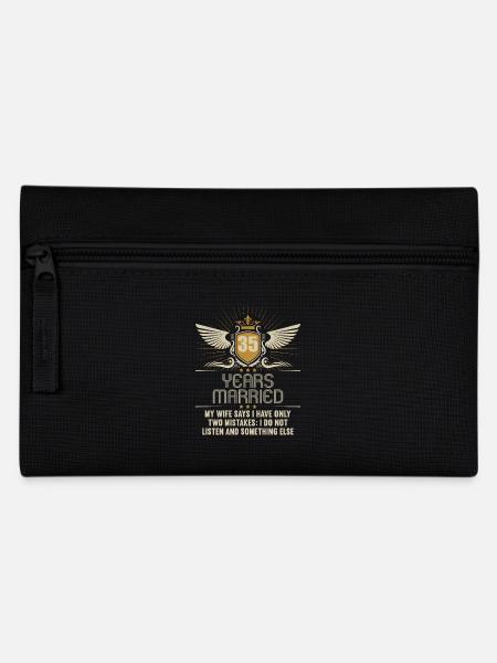 35 Jahre verheiratet nur 2 Fehler 35.Hochzeitstag - Federtasche - Schwarz