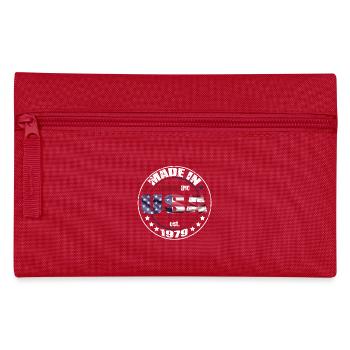 Geburtstag Spruch geboren USA 1979 - Federtasche - Rot - Vorne