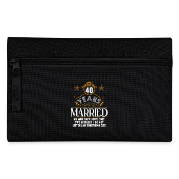 40 ans marié seulement 2 erreurs 40ème anniversaire de mariage - Trousse - noir - Devant